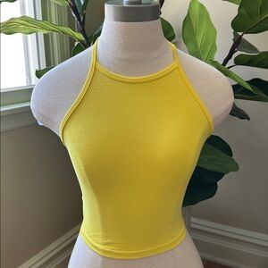 Cropped Tie Neck Top